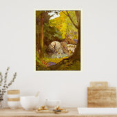 ヴィンテージイラストレーションプリンセス小人 ポスター (キッチン)