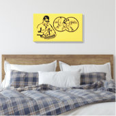 ヴィンテージイラストレーションホビーサッカーキャンバス キャンバスプリント (インサイチュ (寝室))