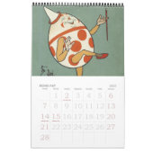 ヴィンテージイラストレーションマザーグース子供部屋ライム カレンダー (2月 2027)