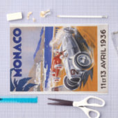 ヴィンテージイラストレーションモナコカーレース 薄葉紙 (クラフト)