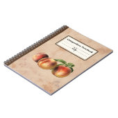 ヴィンテージイラストレーションモモパーソナライズされたコン ノートブック (左側)