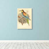 ヴィンテージイラストレーションヨーロッパビーイーター キャンバスプリント (インサイチュ (ウッドフロア))