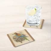 ヴィンテージイラストレーションヨーロッパビーイーター スクエアペーパーコースター (インサイチュ)