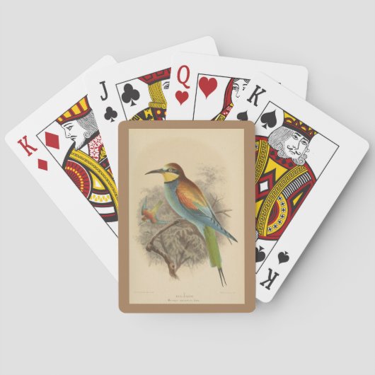 ヴィンテージイラストレーションヨーロッパビーイーター トランプ (裏面)