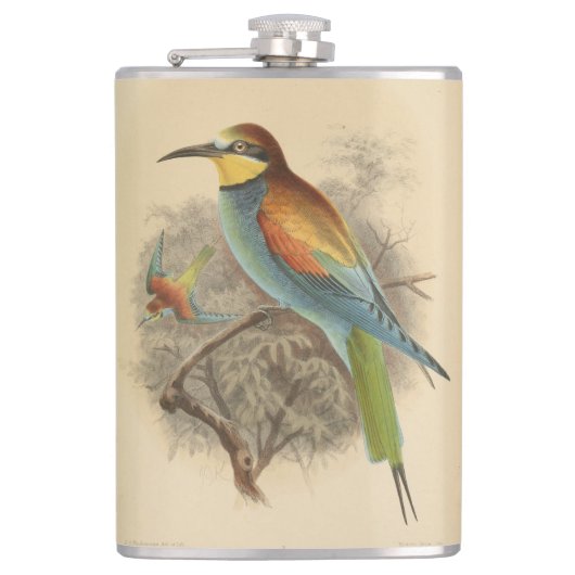 ヴィンテージイラストレーションヨーロッパビーイーター フラスク (正面)