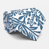 ヴィンテージイラストレーションラークスパーインブルー ネクタイ (ロール)