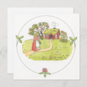 ヴィンテージイラストレーションリトルオールドウーマンエルサベスコウ (正面/裏面)