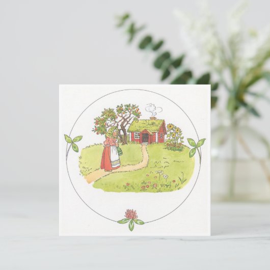 ヴィンテージイラストレーションリトルオールドウーマンエルサベスコウ (スタンド正面)