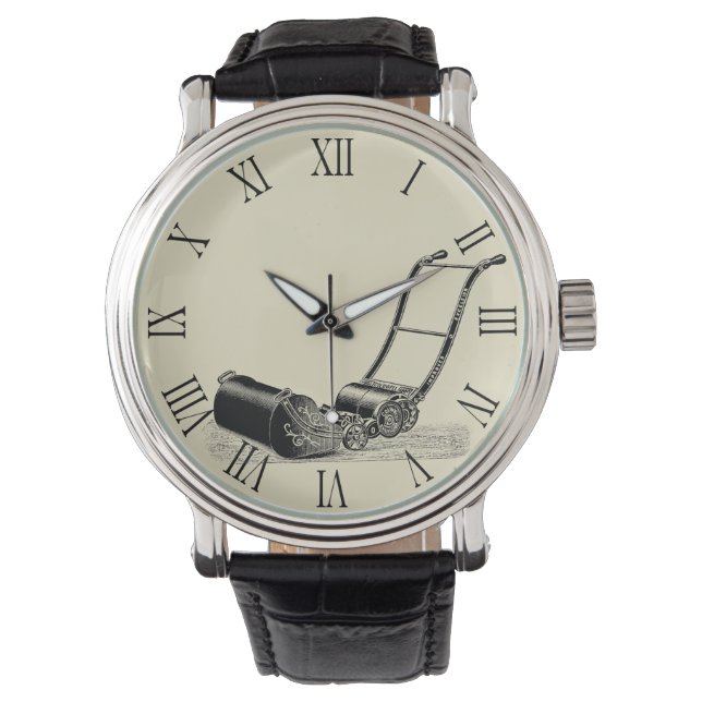 ヴィンテージイラストレーションローンモーアローマンナンバW 腕時計 (正面)