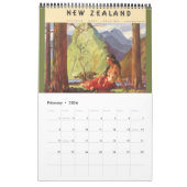 ヴィンテージイラストレーション国際的旅行ポスター カレンダー (2月 2026)