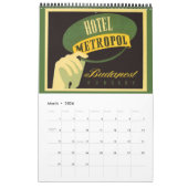 ヴィンテージイラストレーション国際的旅行ポスター カレンダー (3月 2026)