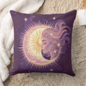 ヴィンテージイラストレーション夕べレディームーン クッション (ブランケット)