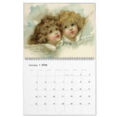 ヴィンテージイラストレーション宗教天使、宗教 カレンダー (1月 2026)