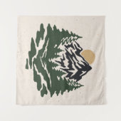 ヴィンテージイラストレーション山景山 タペストリー (正面(横))