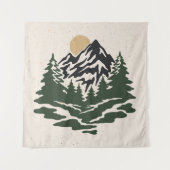 ヴィンテージイラストレーション山景山 タペストリー (正面)