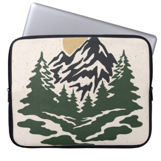 ヴィンテージイラストレーション山景山 ラップトップスリーブ