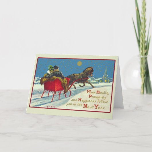 ヴィンテージイラストレーション年賀状 シーズンカード (正面)