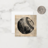 ヴィンテージイラストレーション新聞スタイル ノートカード (正面/裏面インサイチュ)