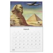 ヴィンテージイラストレーション旅行と輸送 カレンダー (3月 2026)