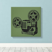 ヴィンテージイラストレーション旧プロジェクタキャンバス印刷 キャンバスプリント (インサイチュ (ウッドフロア))