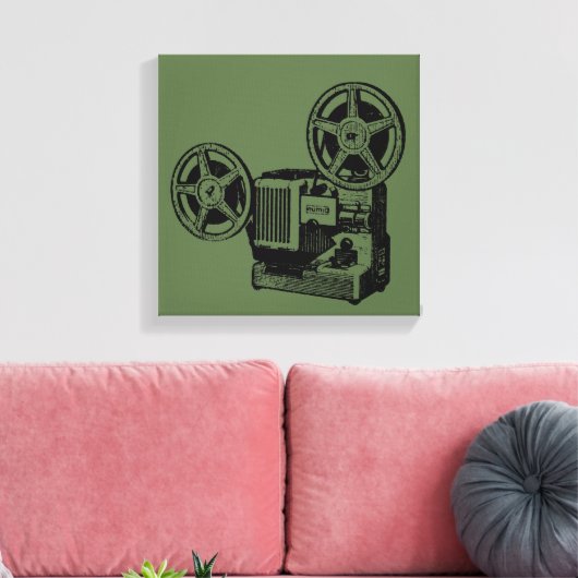 ヴィンテージイラストレーション旧プロジェクタキャンバス印刷 キャンバスプリント (インサイチュ (リビング))