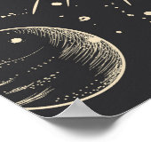 ヴィンテージイラストレーション月の位相のセット。違う ポスター (角)