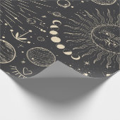 ヴィンテージイラストレーション月の位相のセット。違う ラッピングペーパー (角)