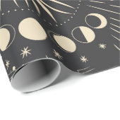 ヴィンテージイラストレーション月の位相のセット。違う ラッピングペーパー (ロールコーナー)