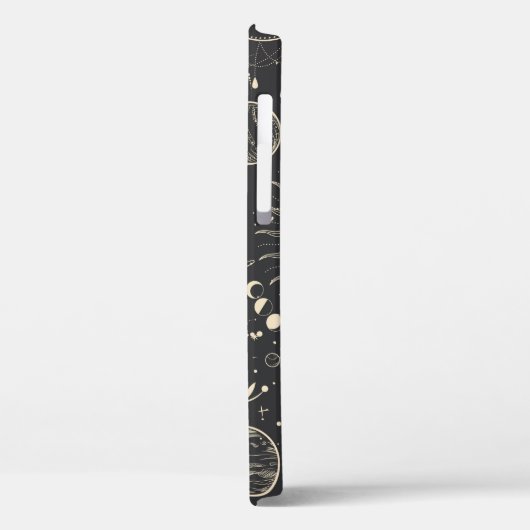 ヴィンテージイラストレーション月の位相のセット。違う Case-Mate iPhoneケース (裏面 / 左)