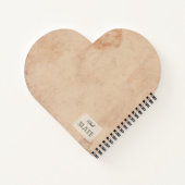 ヴィンテージイラストレーション桃 ノートブック (裏面)