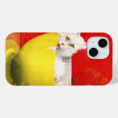 ヴィンテージイラストレーション猫インイエローボウル Case-Mate iPhoneケース (裏面 (横))