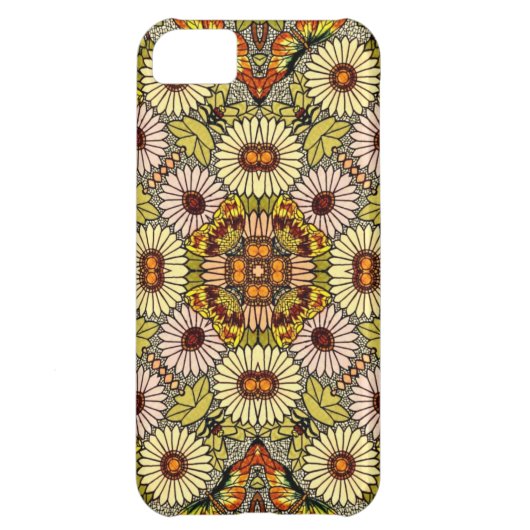 ヴィンテージイラストレーション花蝶パターン Case-Mate iPhoneケース (裏面)