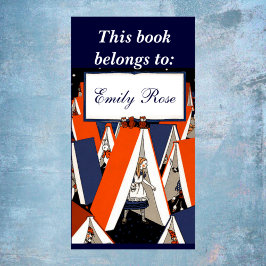 ヴィンテージイラストレーション蔵書票 ラベル