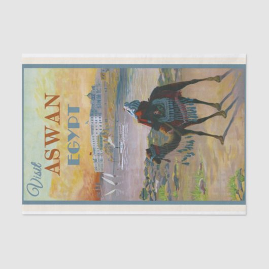 ヴィンテージイラストレーション訪問アスワン，エジプト 薄葉紙 (正面)