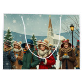 ヴィンテージイラストレーション離れ人民教会 ラージペーパーバッグ (裏面)