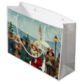 ヴィンテージイラストレーション離れ人民教会 ラージペーパーバッグ (裏面アングル)