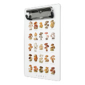 ヴィンテージイラストレーション食用非食用きのこ ミニクリップボード (アングル2)