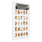 ヴィンテージイラストレーション食用非食用きのこ ミニクリップボード (アングル)