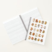 ヴィンテージイラストレーション食用非食用キノコ ノートブック (内部)