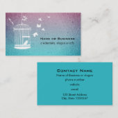 ヴィンテージイラストレーション鳥かご 名刺 (正面/裏面)