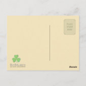 ヴィンテージイラストレーション – アイルランドの城とハープ ポストカード (裏面)