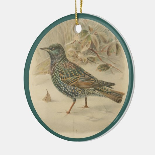 ヴィンテージイラストレーション セラミックオーナメント (左)