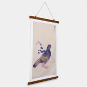 ヴィンテージイラストレーション：ハト 吊り下げ型タペストリー (傾斜あり)