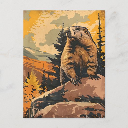 ヴィンテージイラストレーション ポストカード (正面)