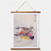 ヴィンテージイラストレーション：マンダリンダック 吊り下げ型タペストリー (正面)