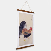 ヴィンテージイラストレーション:ルースター 吊り下げ型タペストリー (傾斜あり)