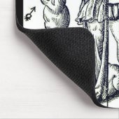 ヴィンテージイラストレーション〔占星術の〕十二宮図シンボルや象徴 マウスパッド (コーナー)