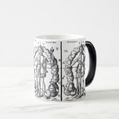 ヴィンテージイラストレーション〔占星術の〕十二宮図シンボルや象徴 モーフィングマグカップ (正面右)