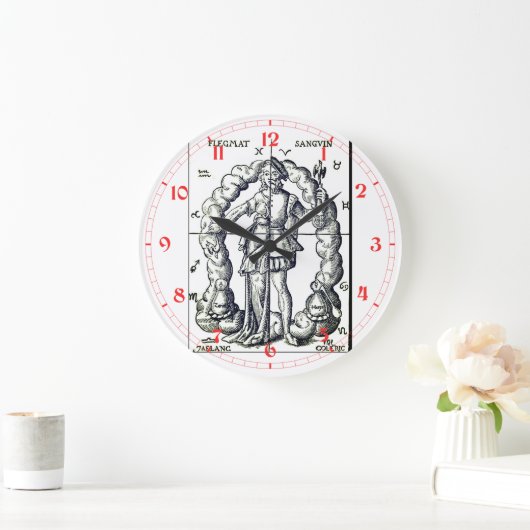 ヴィンテージイラストレーション〔占星術の〕十二宮図シンボルや象徴 ラージ壁時計 (ホーム)