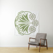 ヴィンテージイラストレーション-抽象芸術アールヌーボーボーティ タペストリー (インサイチュ(横))